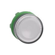 ZB5AW313 white flush illuminated pushbutton head Ø22 spring return for integral LED