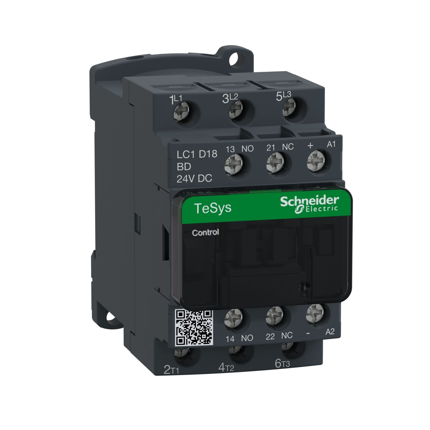 LC1D18BD LC1D18BD - TeSys D contactor - 3P(3 NO) - AC-3 - <= 440 V 18 A - 24 V DC coil. TeSys D contactors is the perfect choice for any applications.