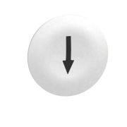 ZBA7134 Cap for multiple-headed push button, Harmony XB4, wireless, plastic, white, 22mm, black marked arrow