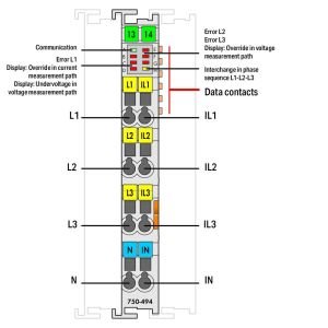 WAGO 750-494/000-001 3-Phase Power Measurement; 480 VAC, 5 A