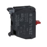 ZENL1121 Single contact block, Harmony XALD, XALK, silver alloy, rear mounting, screw clamp terminal, 1NC