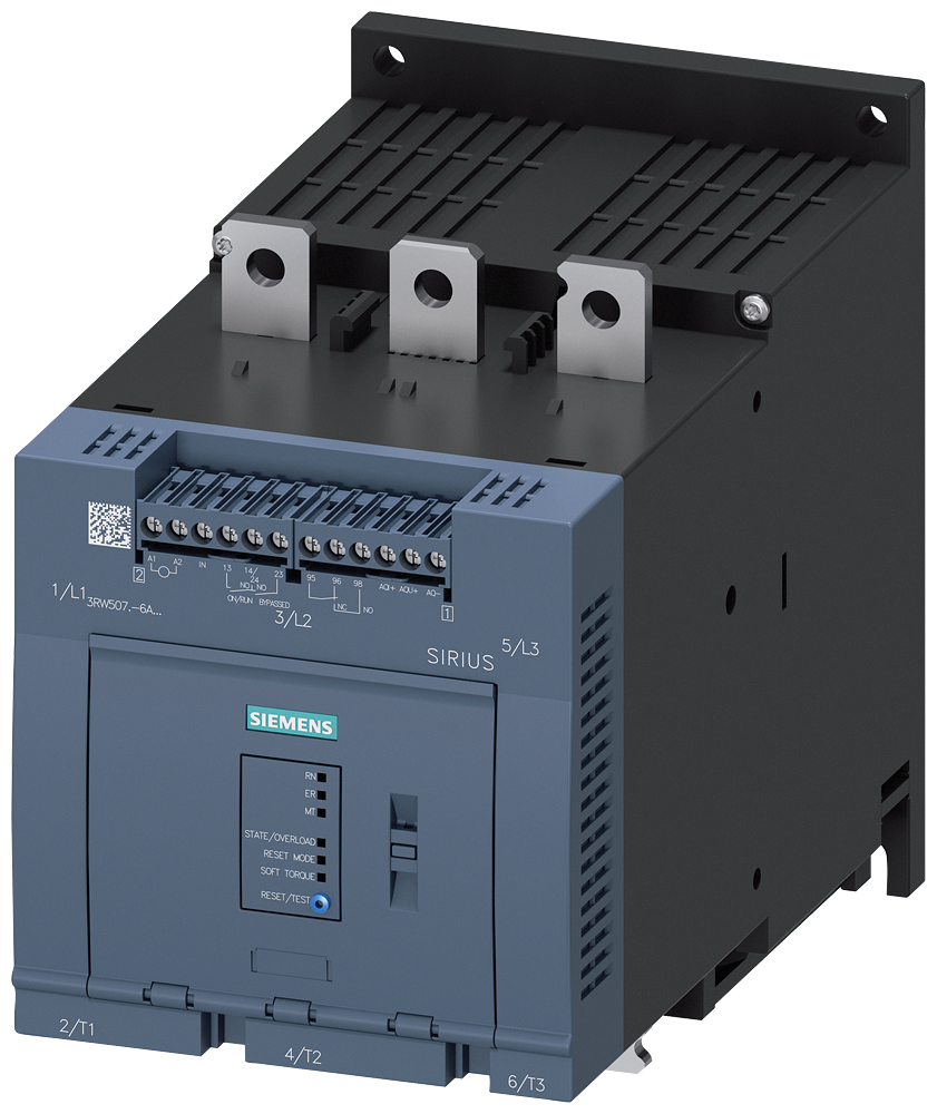 Siemens 3RW5076-6AB14 SIRIUS soft starter 200-480 V 470 A, 110-250 V AC Screw terminals Analog output