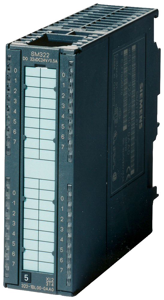 Siemens 6ES7322-1BH01-0AA0 SIMATIC S7-300, Digital output SM 322, isolated, 16 DO, 24 V DC, 0.5A, 1x 20-pole, Total current 4 A/group (8 A/module)