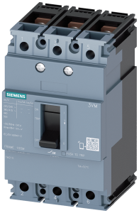 Siemens 3VM1010-4ED32-0AA0 circuit breaker 3VM1 IEC frame 100 breaking capacity class S Icu=36kA @ 415V 3-pole, line protection TM210, FTFM, In=100A overload protection Ir=100A, not adjustable short-circuit protection Ii=10 x In nut keeper kit