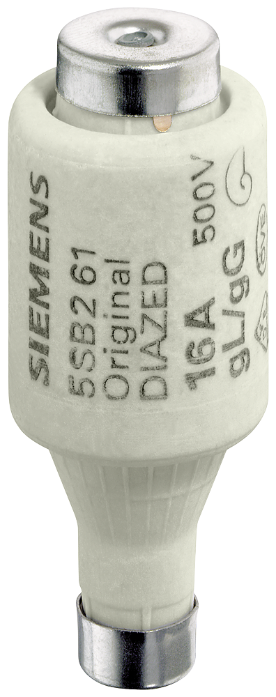 Siemens 5SB221 DIAZED fuse link 500 V for cable and line protection gG, size DII, E27, 4 A