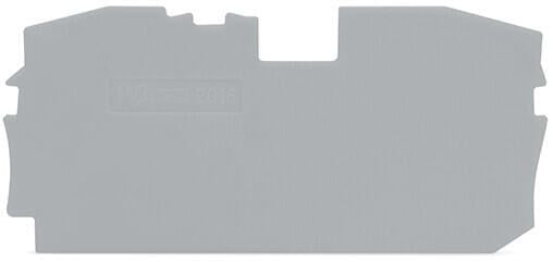 WAGO 2016-1291 End and intermediate plate; 1 mm thick; gray