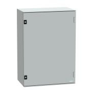 NSYPLM75G Wall mounted polyester enclosure, Thalassa PLM, plain door, 747x536x300mm, IP66, IK10, RAL 7035