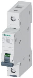 Siemens 5SL6132-7YA Miniature circuit breaker 230/400 V 6kA, 1-pole, C, 32 A