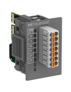 ABB 1SAP187000R0003 Digital I/O option board. 2 DI: 24VDC. 2 DO: 24VDC 0.5A. Spring terminals included (TA5110-2DI2DOT)