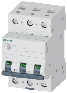 Siemens 5SL6306-7YA Miniature circuit breaker 230/400 V 6kA, 3-pole, C, 6A