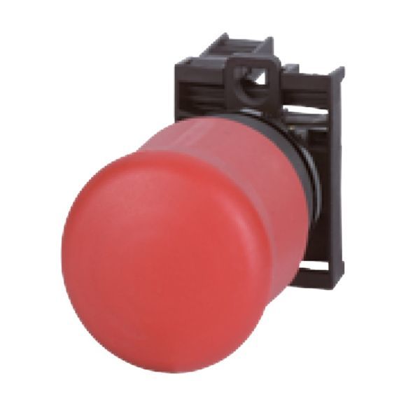 EATON 216515 M22-PV/K01 - Emergency stop/emergency switching off pushbutton, RMQ-Titan, Mushroom-shaped, 38 mm, Non-illuminated, Pull-to-release function, 1 NC, Red, yellow