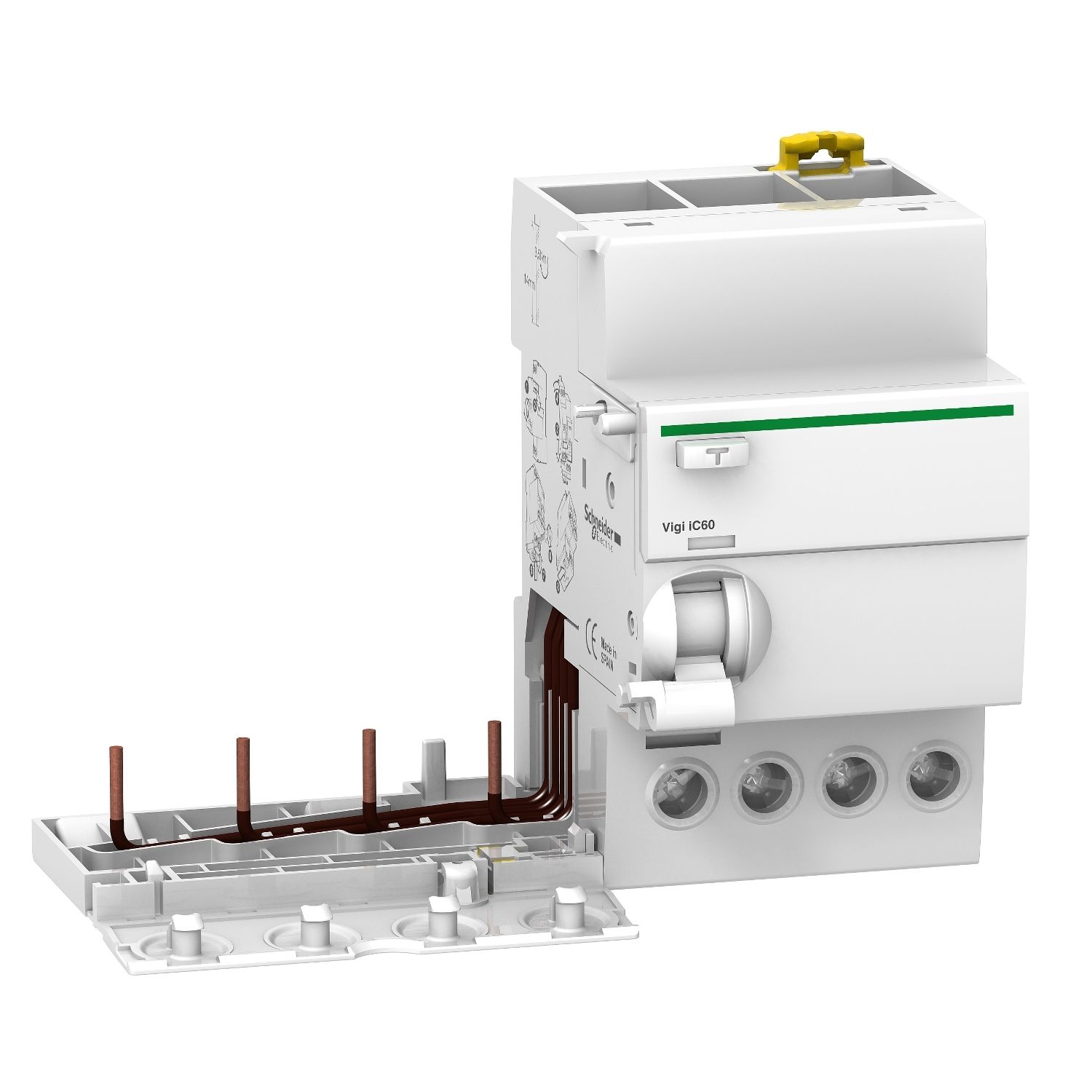 A9V44425 Vigi iC60 - earth leakage add-on block - 4P - 25A - 300mA - AC type