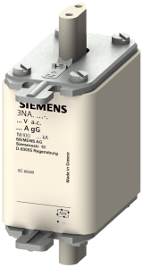 Siemens 3NA3832 LV HRC fuse element, NH00, In: 125 A, gG, Un AC: 500 V, Un DC: 250 V, Front indicator, live grip lugs