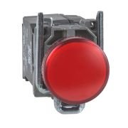XB4BV44 Pilot light, Harmony XB4, metal, red, 22mm, plain lens with BA9s bulb, 230…240V AC