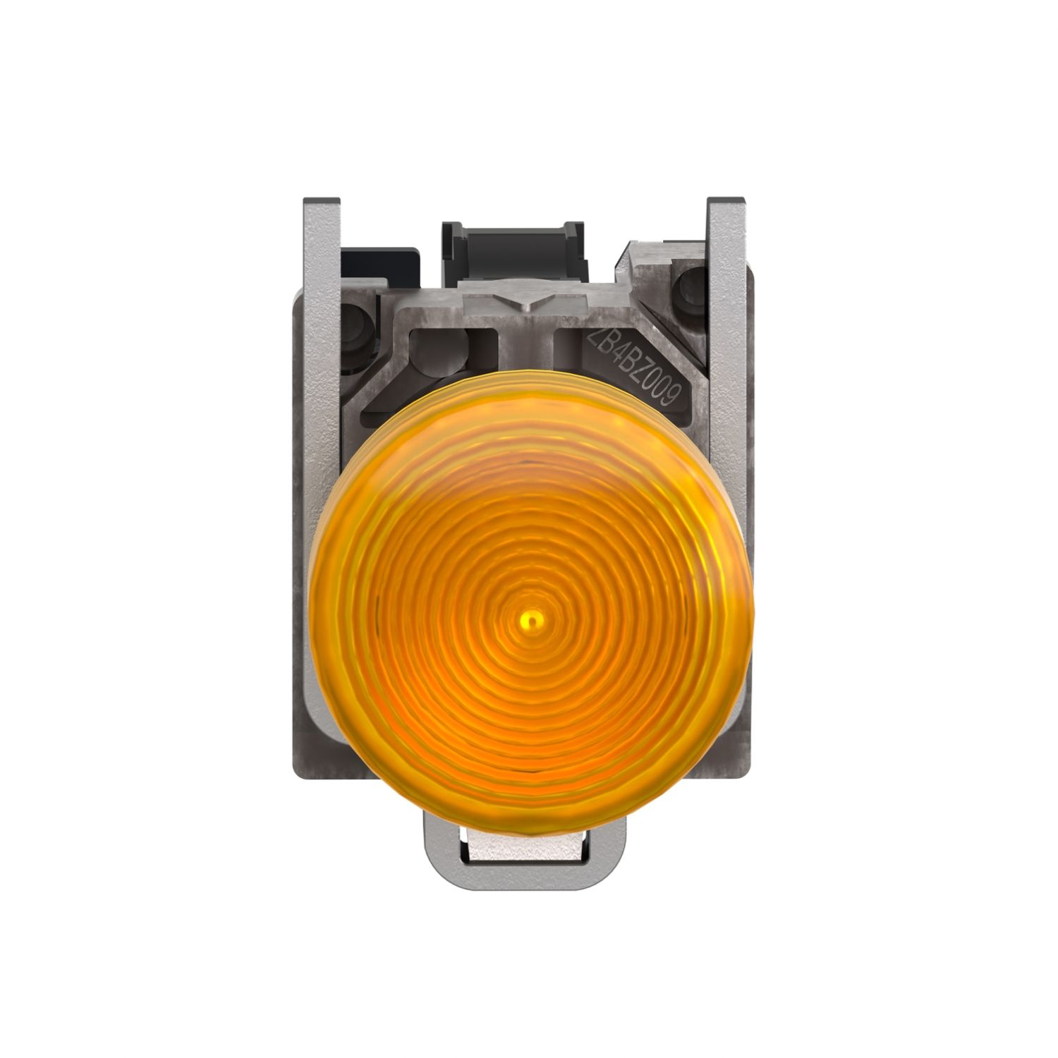 XB4BV65 Pilot light, Harmony XB4, metal, orange, 22mm, plain lens with BA9s bulb, lt 250V