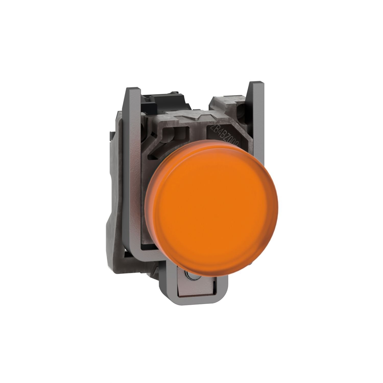 XB4BVB5 Pilot light, metal, orange, Ø22, plain lens with integral LED, 24 V AC/DC