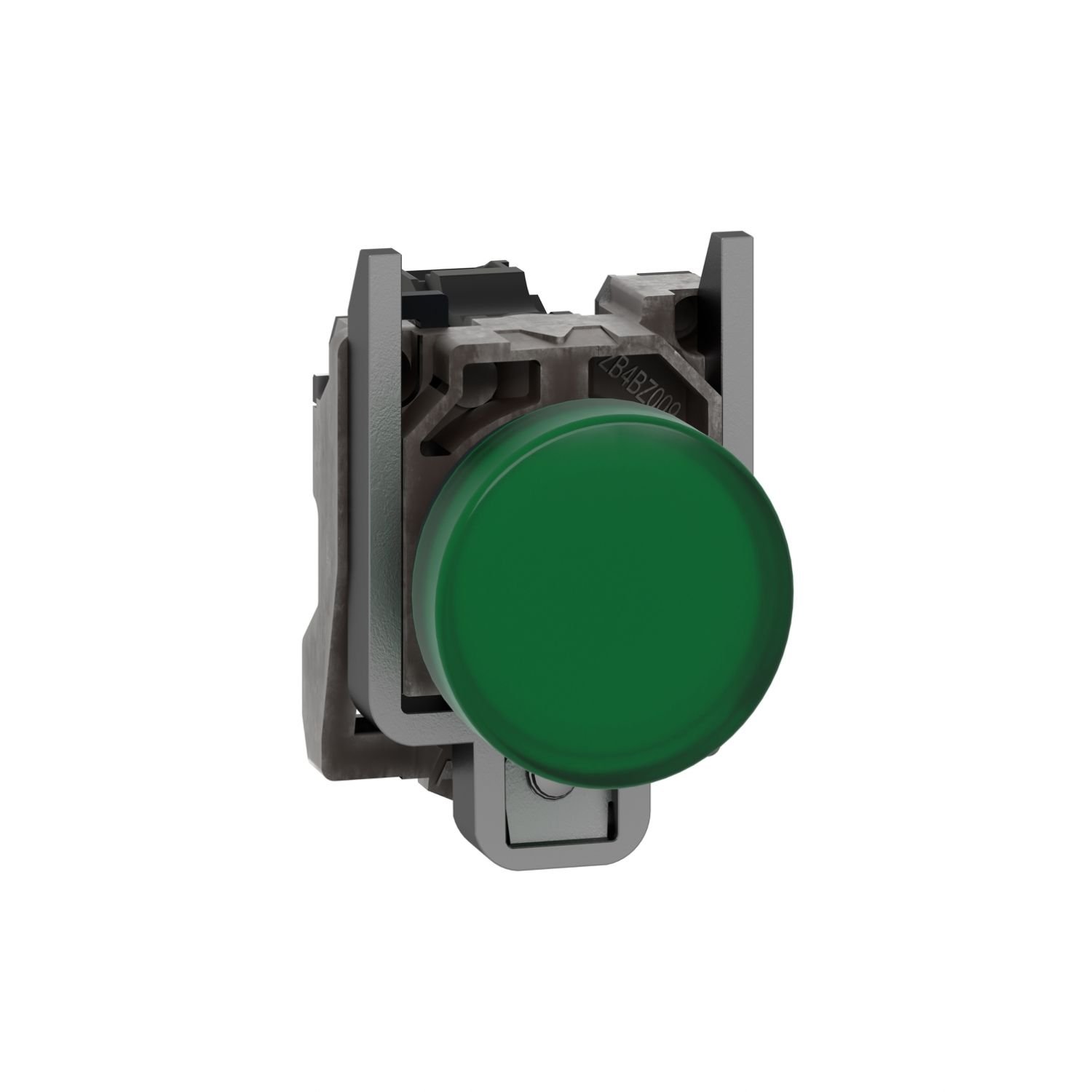 XB4BVM3 XB4BVM3 - Pilot light, metal, green, Ã˜22, plain lens with integral LED, 230...240 VAC