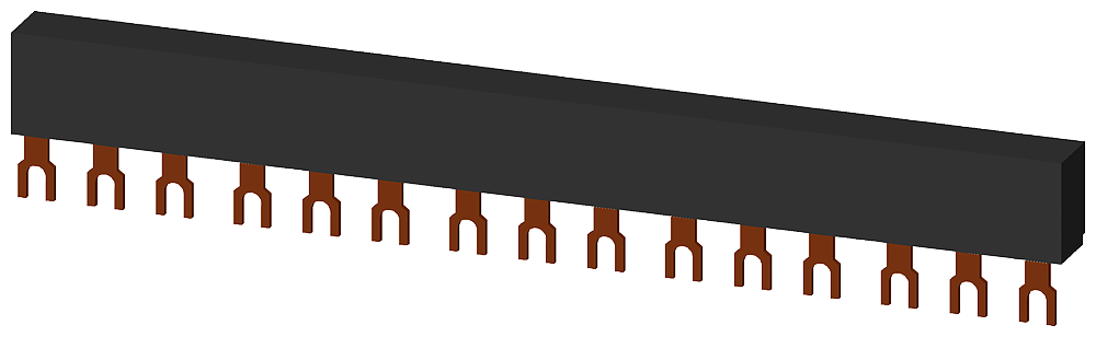 Siemens 3RV1915-1DB 3-phase busbars Modular spacing 45 mm for 5 switches Fork shape connections