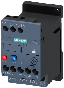 Siemens 3RU2116-1BB1 Overload relay 1.4...2.0 A Thermal For motor protection Size S00, Class 10 Stand-alone installation Main circuit: Screw Auxiliary circuit: Screw Manual-Automatic-Reset