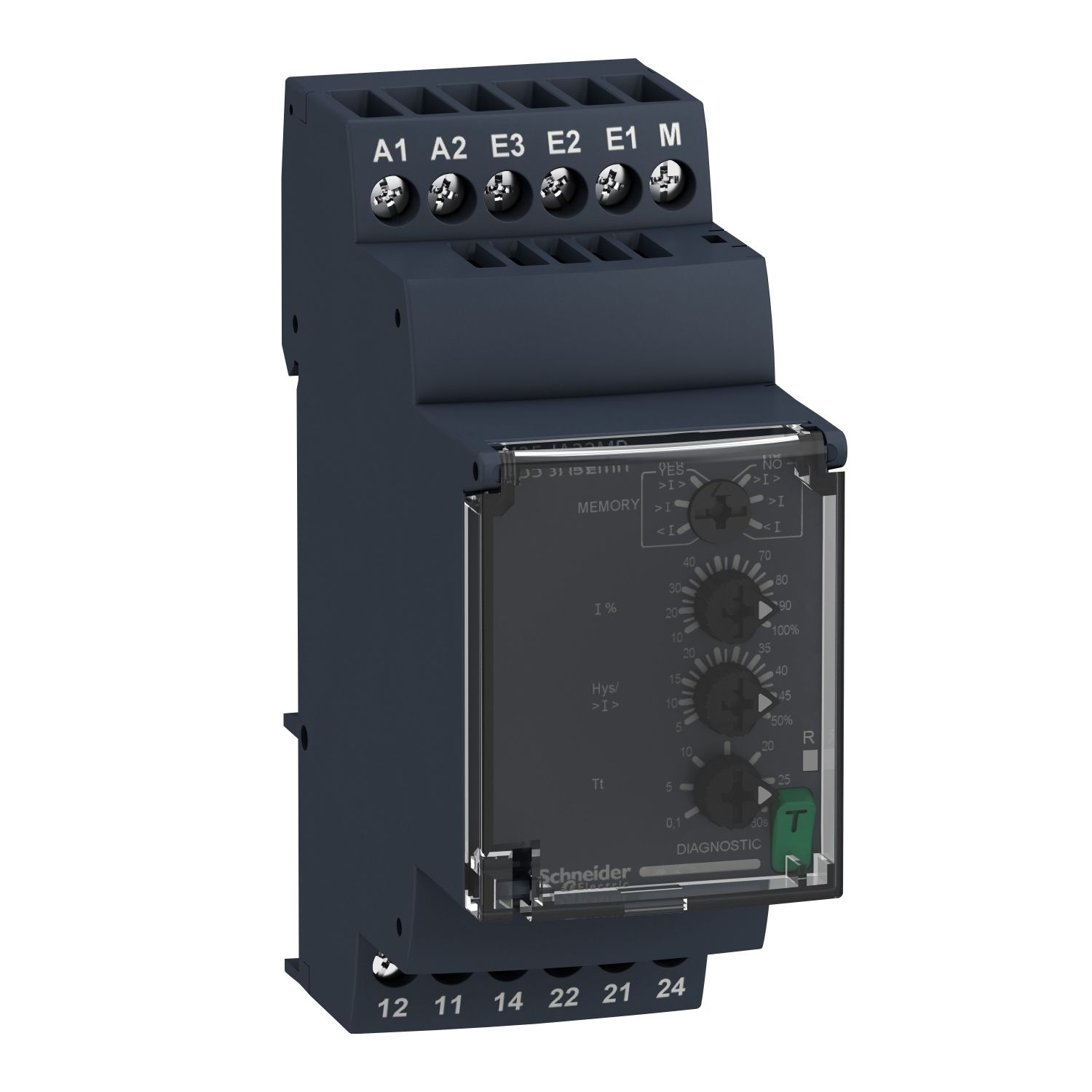 RM35JA32MR current control relay, Harmony Control Relays, 5A, 2CO, 0.15…15A, 24…240V AC DC