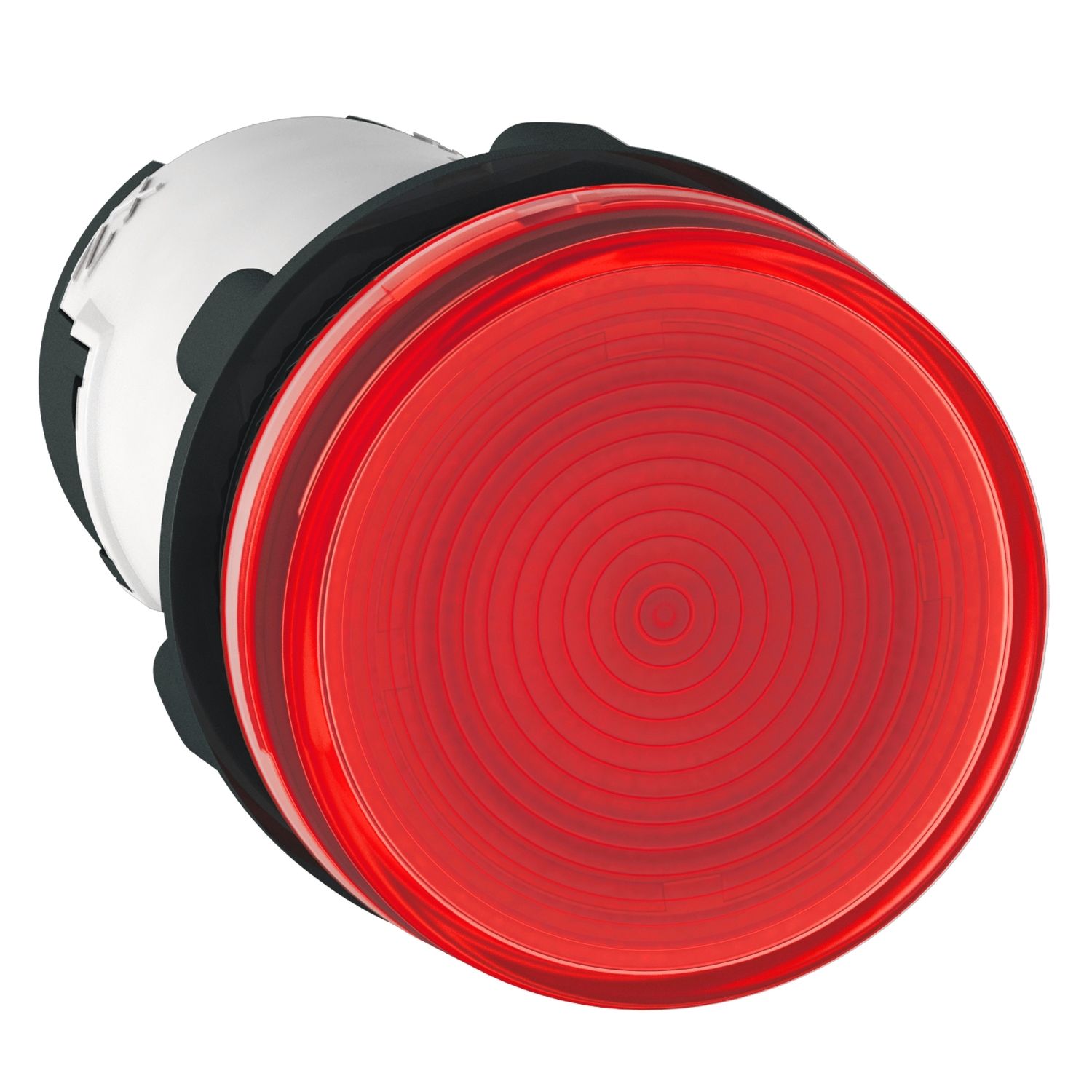 XB7EV64P Monolithic pilot light, Harmony XB7, plastic, red, 22mm, plain lens for BA9s bulb, lt 250V