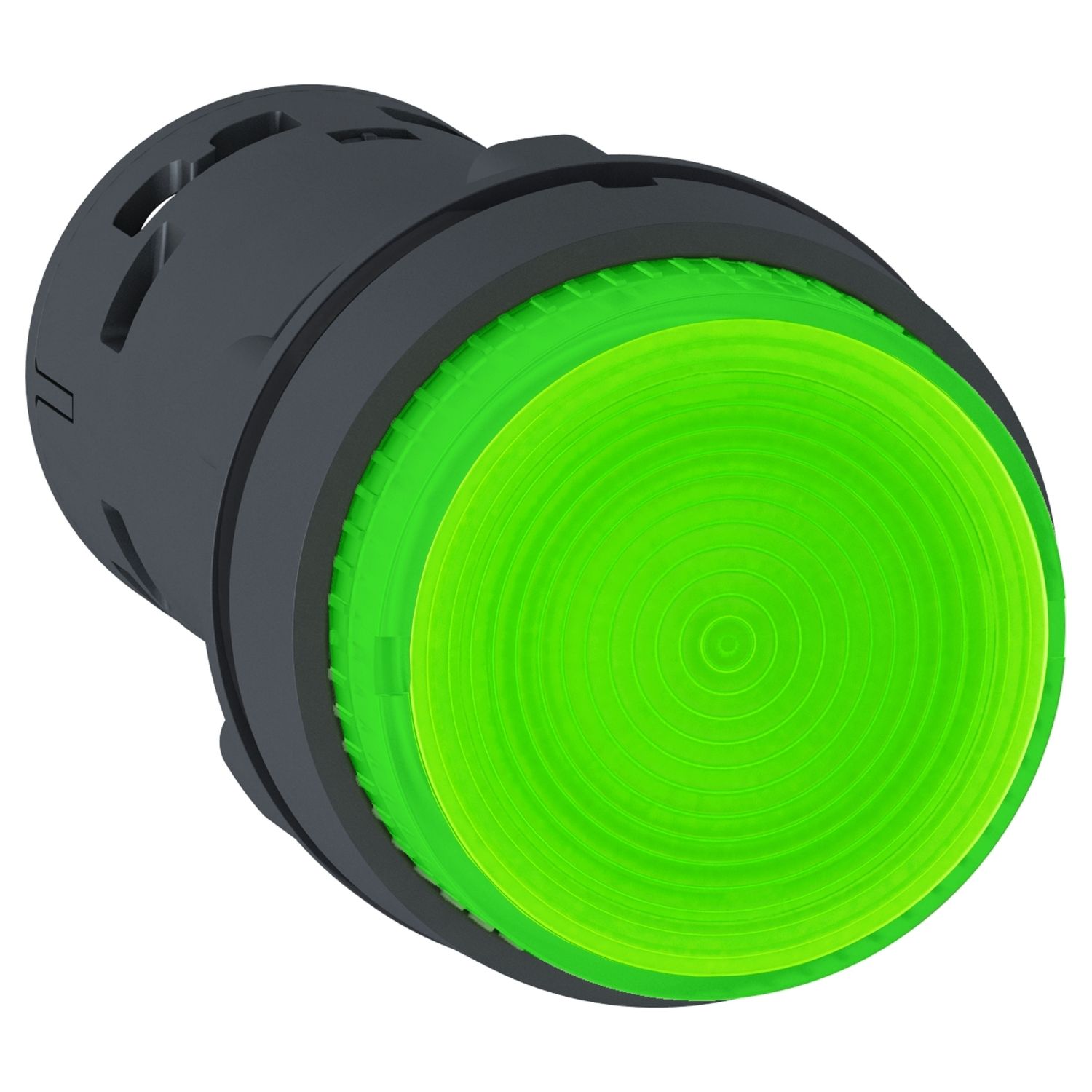 XB7NW3361 Illuminated push button, Harmony XB7, green projecting, 22mm, spring return, 1NO, 230V