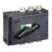 31332 switch disconnector, Compact INS1000, 1000A, standard version with black rotary handle, 3 poles