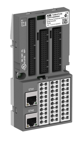 ABB 1SAP214000R0001 Interface terminal unit. For Ethernet protocols. Spring terminals (TU508-ETH)