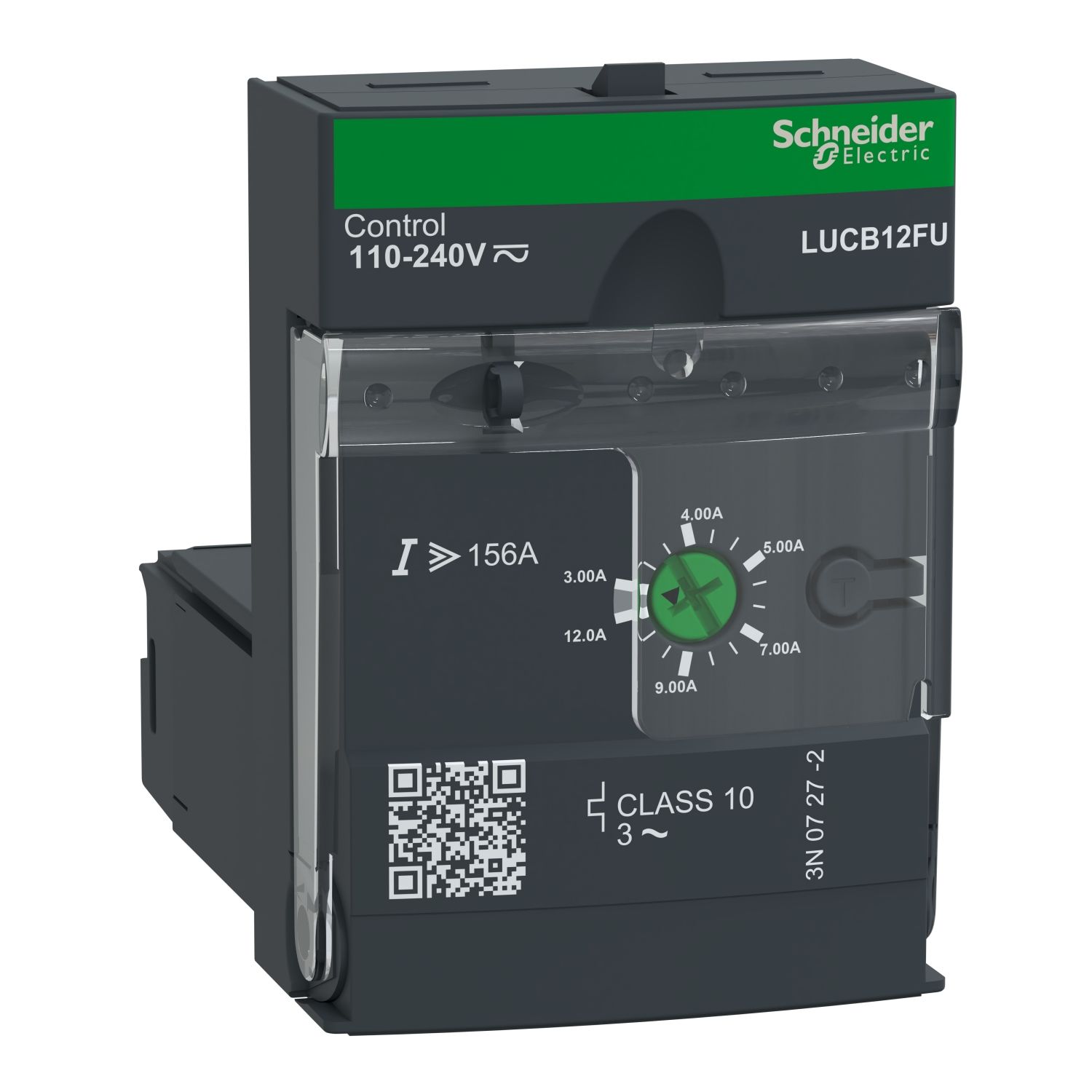 LUCB12FU Advanced control unit, TeSys U, 3-12A, 3P motors, protection & diagnostic, class 10, coil 110-240V AC/DC