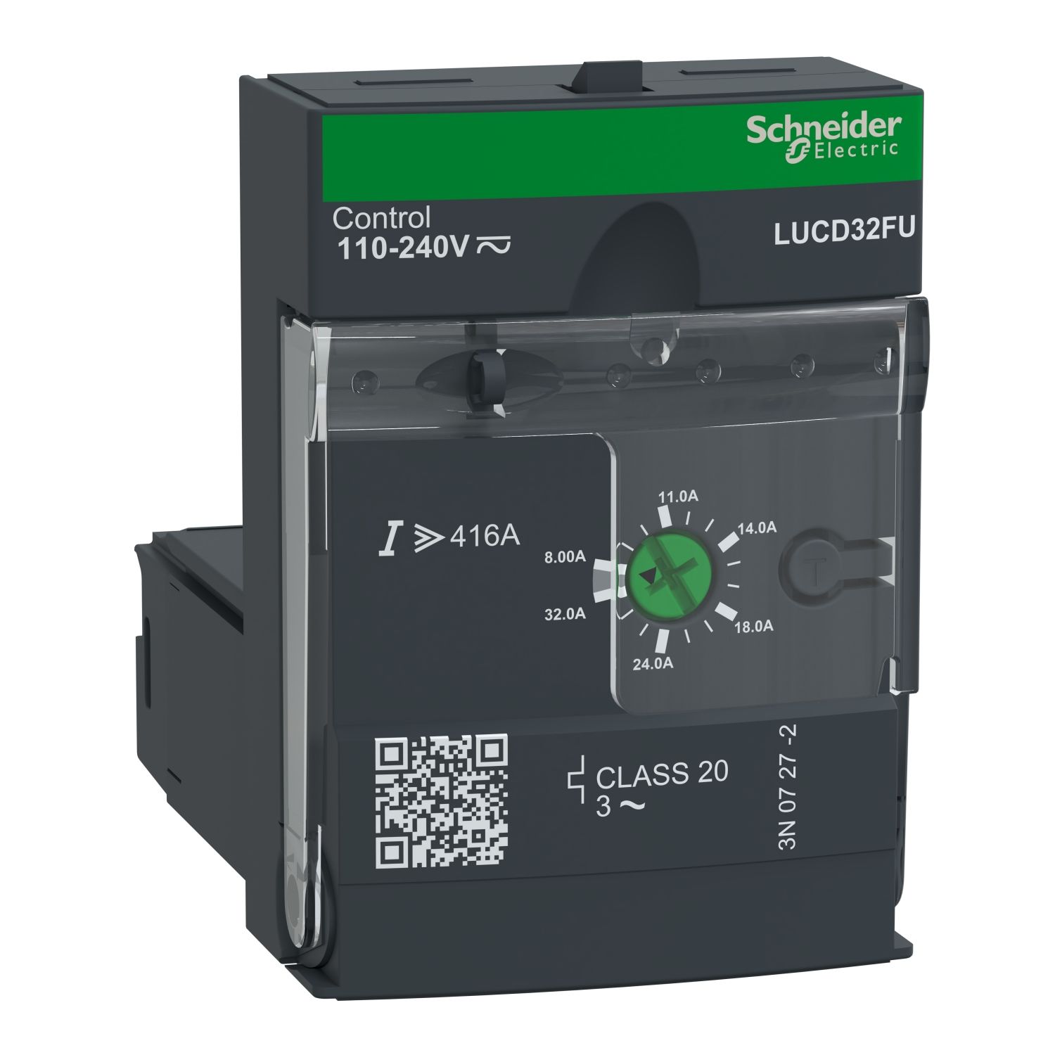 LUCD32FU Advanced control unit, TeSys Ultra, 3P, 8 to 32A, 690VAC, protection & diagnostic, class 20, 110 to 240VAC/DC coil