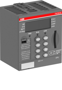 ABB 1SAP131000R0278 Processor module. Memory 8MB. Interfaces: 2 Ethernet, RS232/485, CAN. Display (PM5630-2ETH)