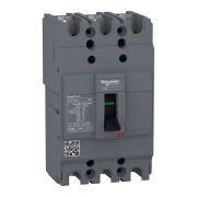EZC100H3080 circuit breaker,EasyPact EZC100H ,TMD, 80A ,3 poles 3d