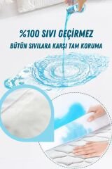 Elyaf Sepeti Fitted Tek Kişilik Su Sıvı Geçirmez Yatak Koruyucu Alez Çarşaf(90x190) +1 Adet Yastık Alezi