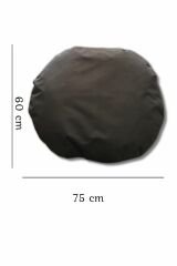 Elyaf Sepeti Sıvı Geçirmez Fermuarlı 75x60 cm Oval Köpek Yatağı