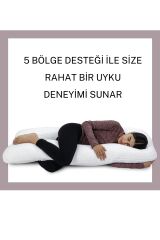 Hamile Ve Emzirme Yastığı 5 Farklı Bölge Destekli 75x145 cm