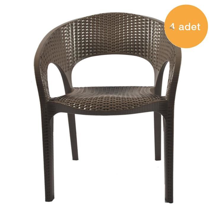 KOLTUK COMFORT RATTAN CAPPUCİNO 4 ADET