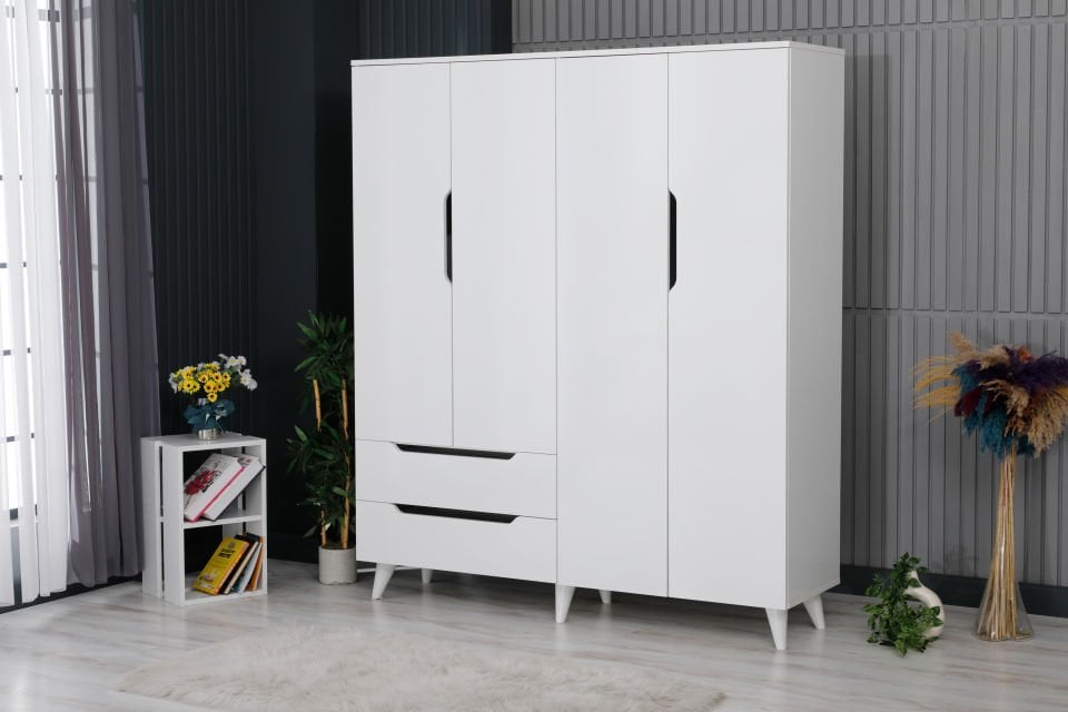 FULYA 4 KAPAKLI DOLAP 160 CM (AYAKLI)