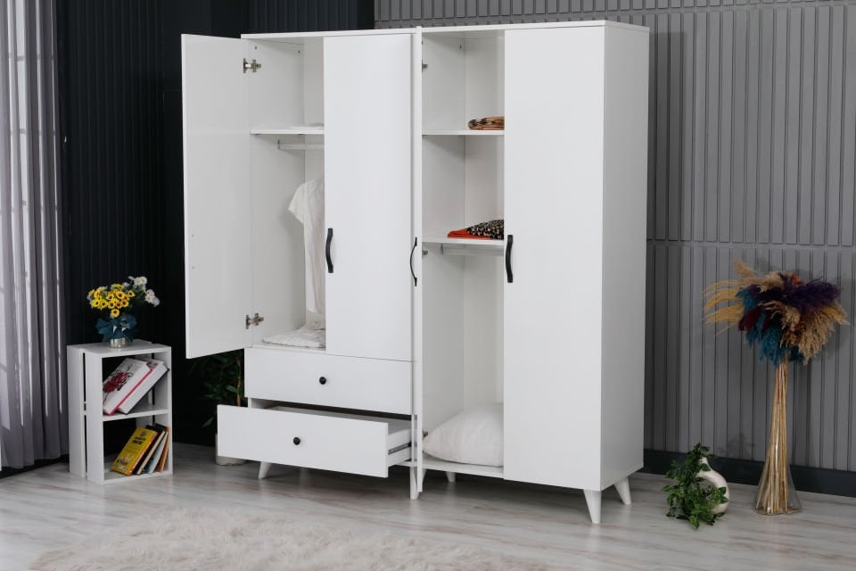 LANZA 4 KAPAKLI DOLAP 140 CM (AYAKLI)