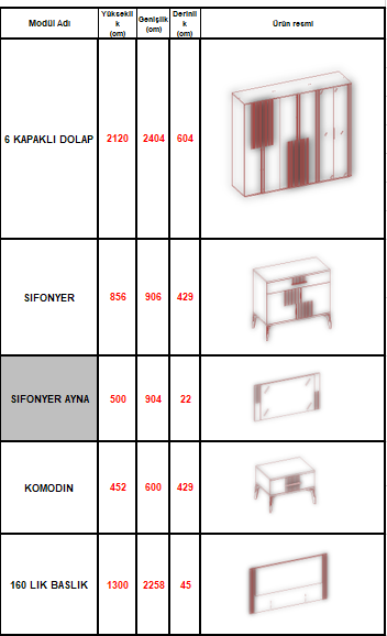 ELSA YATAK ODASI TAKIMI (DARK GREY)