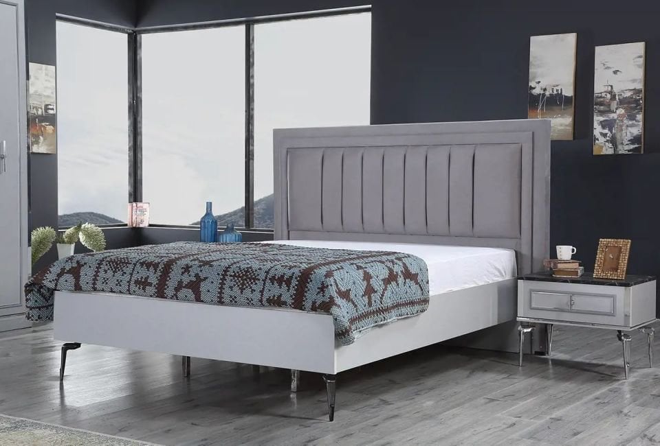 ORLANDO YATAK ODASI TAKIMI (METALIK KROM - LOTUS)