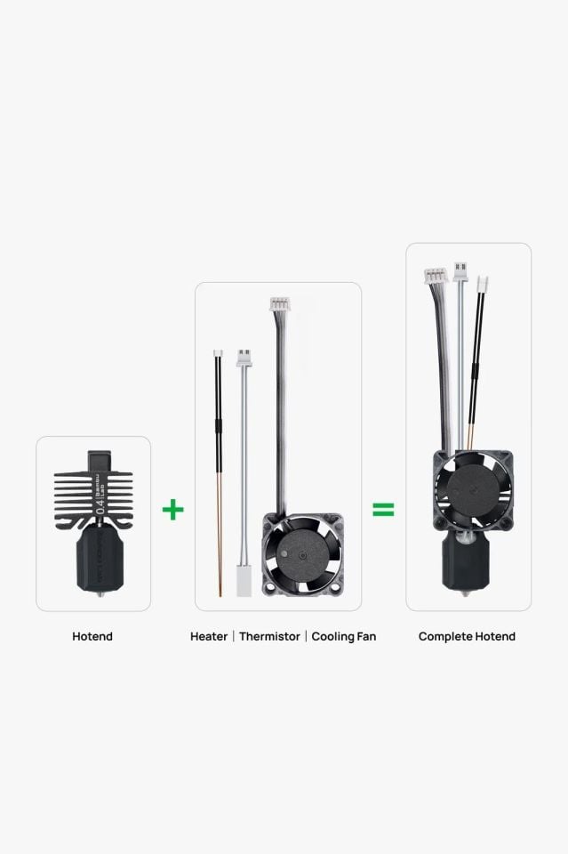 Bambu Lab Complete Hotend Assembly With Hardened Steel Nozzle 0.4 mm X1C