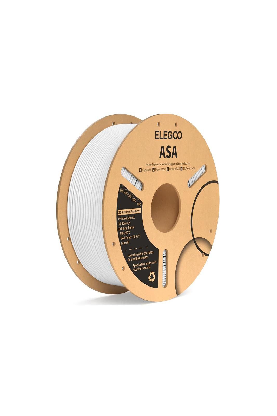 ELEGOO ASA Filament Beyaz 1 Kg