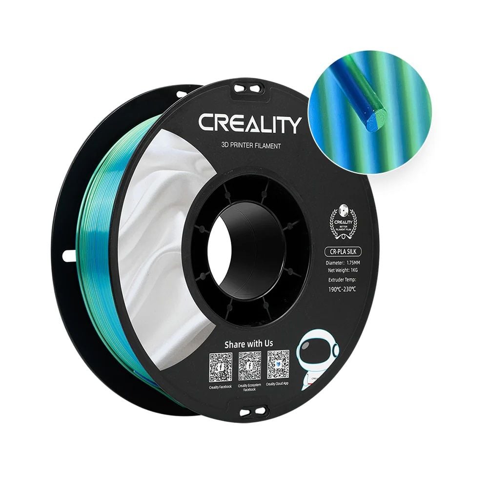 Creality CR-SILK PLA Filament Mavi-Yeşil Çift Renk 1.75mm 1kg