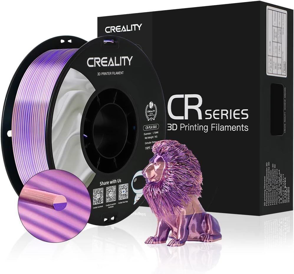 Creality CR-SILK PLA Filament Pembe-Mor Çift Renk 1.75mm 1kg