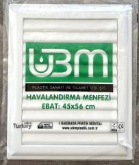 Ubm 45x56 Banyo Wc Havalandırma Menfezi Yapışkanlı (Cam Menfez Hediyeli)