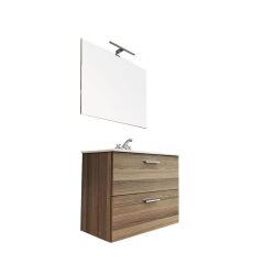 VİTRA Mia Cordoba 80 cm Banyo Dolabı+Ayna+Lavabo+Aplik