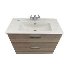 VİTRA Mia Cordoba 80 cm Banyo Dolabı+Ayna+Lavabo+Aplik