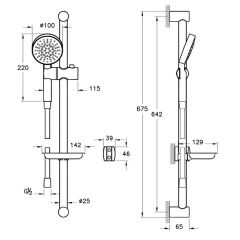 Artema Master 1F Sürgülü El Duşu Takımı A45693