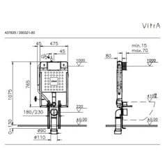 VitrA İntegra Rim-ex Kanalsız Asma Klozet+VitrA Yavaş Kapak 85+VitrA Gömme Rezervuar set 800-1868