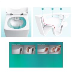 Vitra Sento Rim-ex Asma Klozet + VitrA Gömme Rezervuar 800-1868